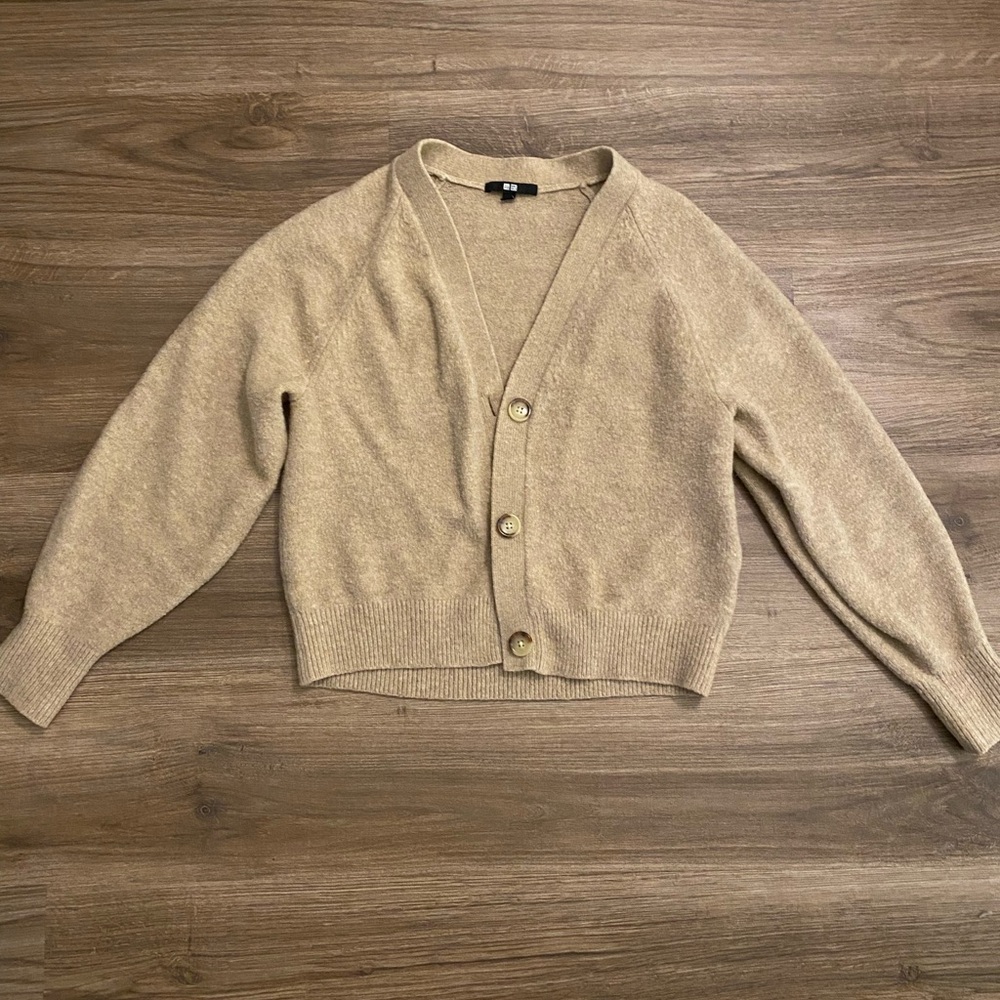 Uniqlo Tan Women's Cardigan Sweater